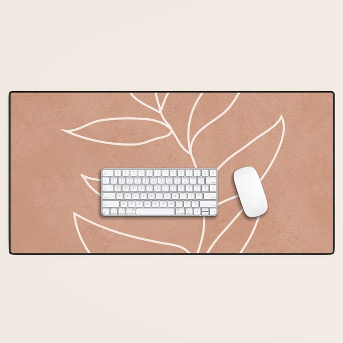 Engraved Leaf Line Desk Mat Gallery Image 1