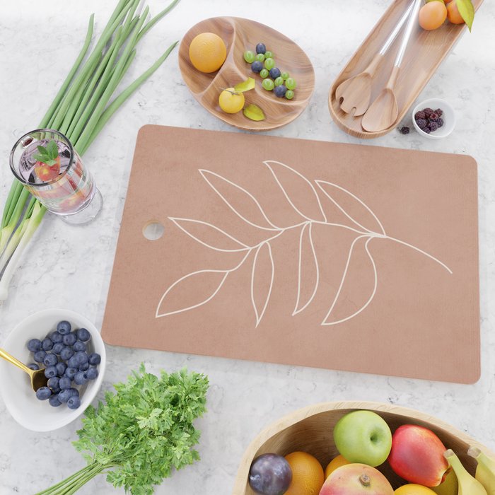 Engraved Leaf Line Cutting Board Gallery Image 2