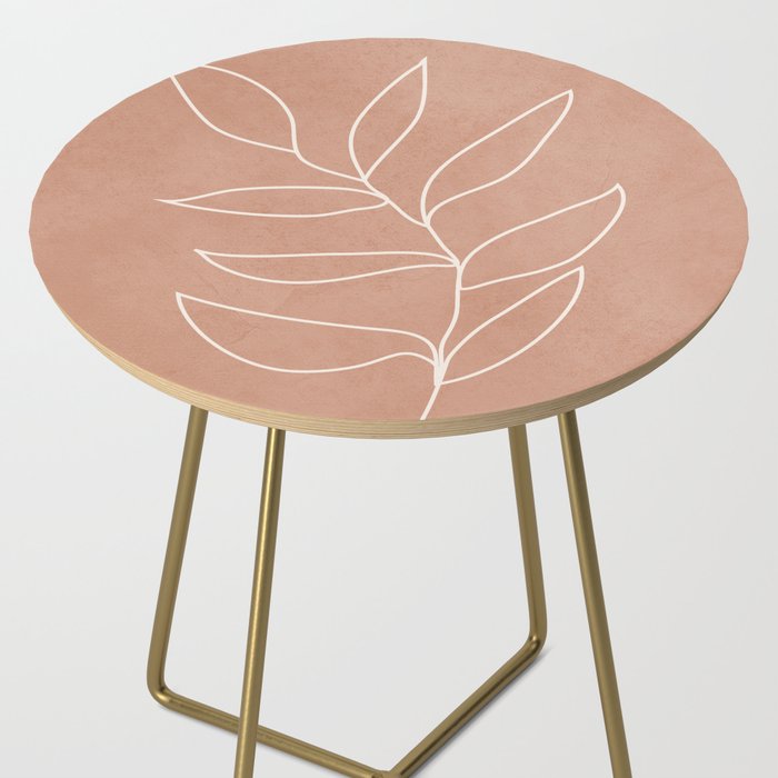 Engraved Leaf Line Side Table Gallery Image 2