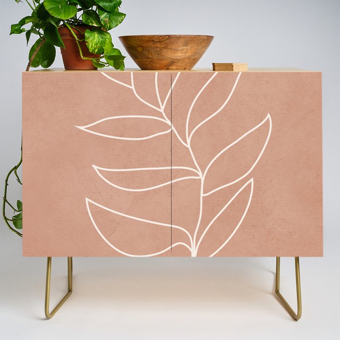 Engraved Leaf Line Credenza Gallery Image 1