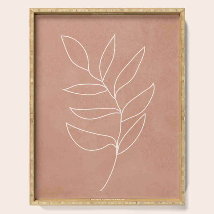 Engraved Leaf Line Serving Tray Gallery Image 1