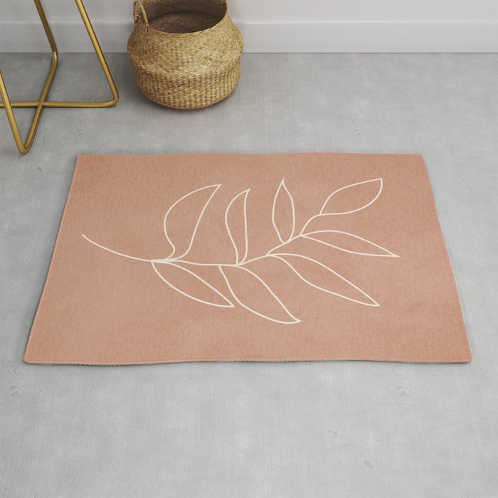 Engraved Leaf Line Rug Gallery Image 1