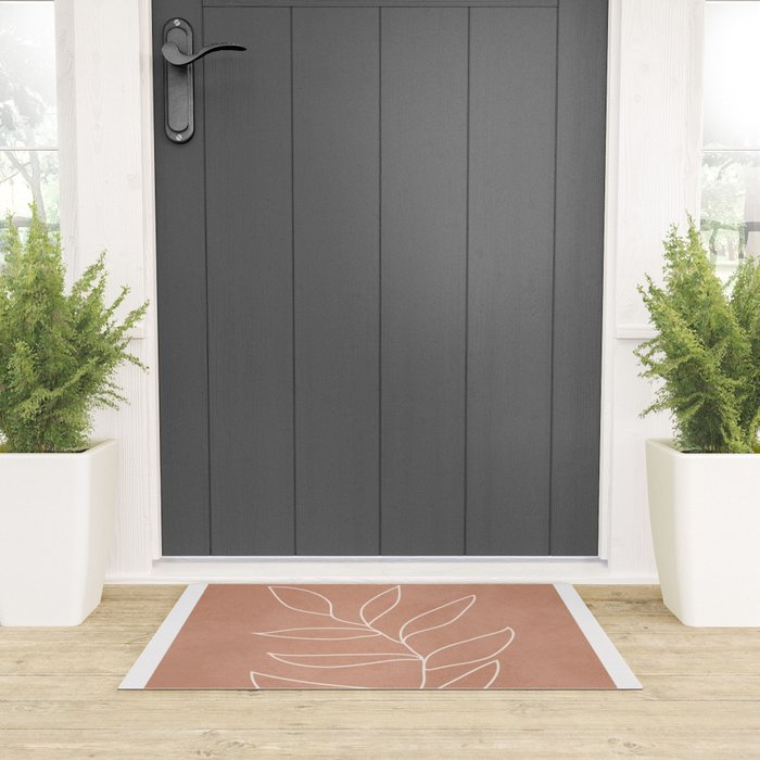 Engraved Leaf Line Welcome Mat Gallery Image 3