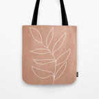 Engraved Leaf Line Tote Bag Gallery Image 1