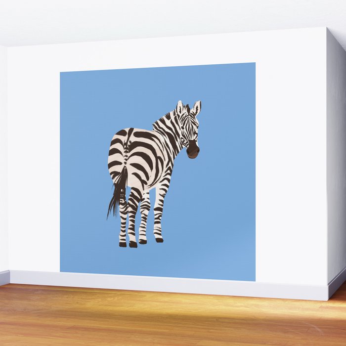 Zebra Wall Mural Gallery Image 2