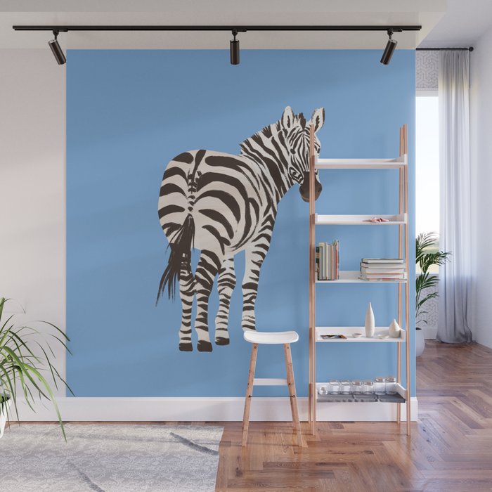 Zebra Wall Mural Gallery Image 1