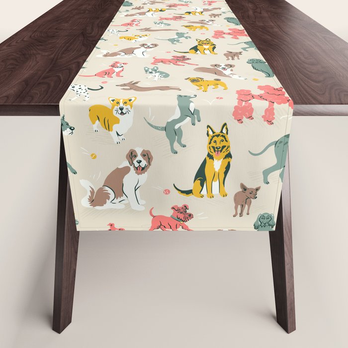 Silly Dog Friends Table Runner Gallery Image 1
