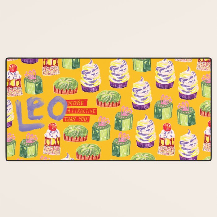 Leo Birthday Treats in Orange | Zodiac Series Desk Mat Gallery Image 3