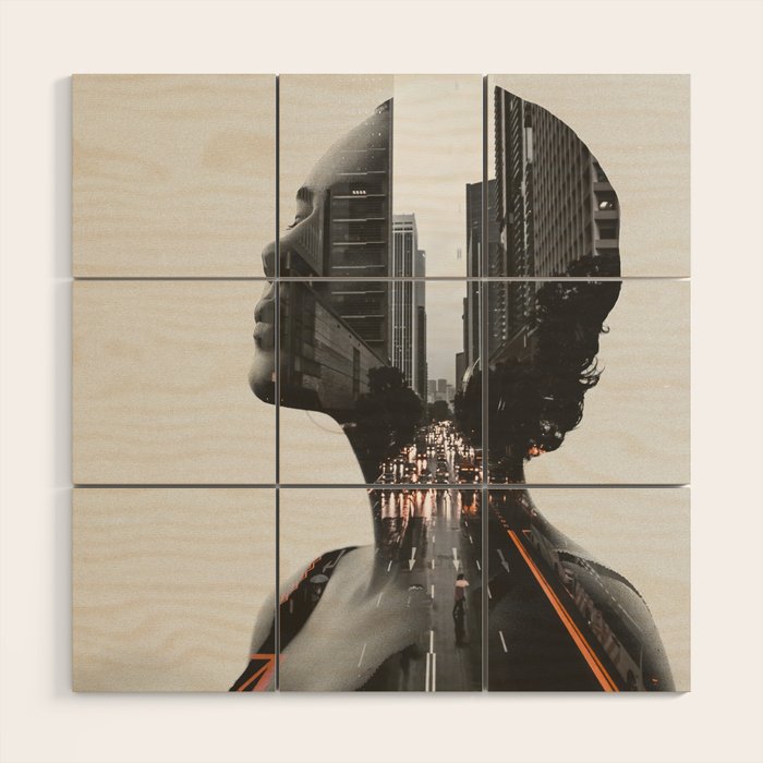 City 2 Wood Wall Art Gallery Image 1