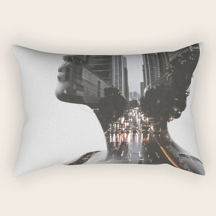 City 2 Rectangular Pillow Gallery Image 1