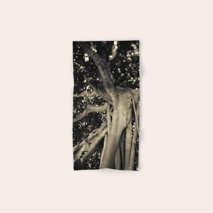 Banyan Tree II - Black and White Bath Towel Gallery Image 1