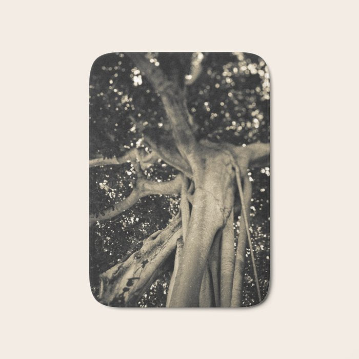 Banyan Tree II - Black and White Bath Mat Gallery Image 1