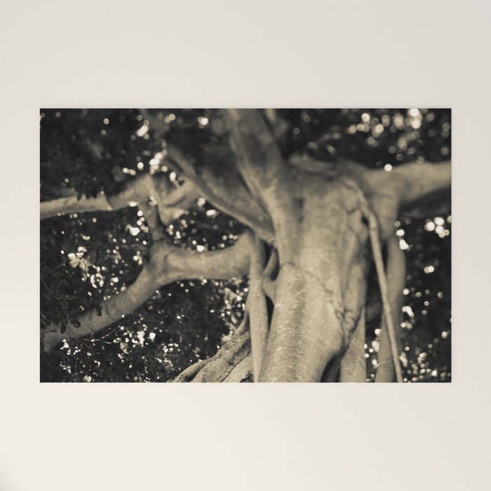 Banyan Tree II - Black and White Welcome Mat Gallery Image 1
