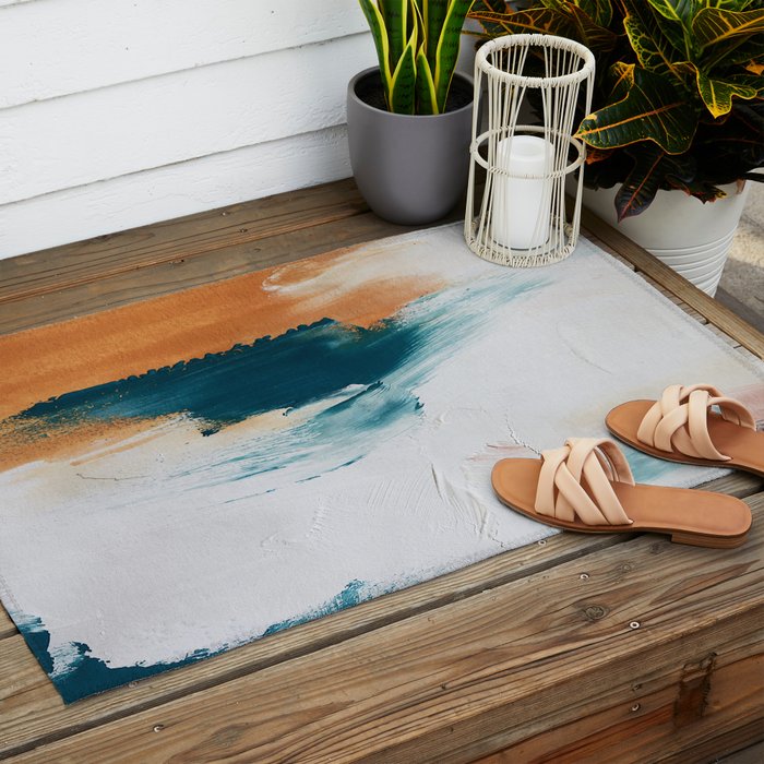 Abstract Oil Painting No.25 Outdoor Rug Gallery Image 2