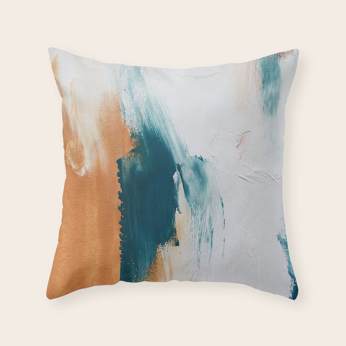 Abstract Oil Painting No.25 Throw Pillow Gallery Image 6