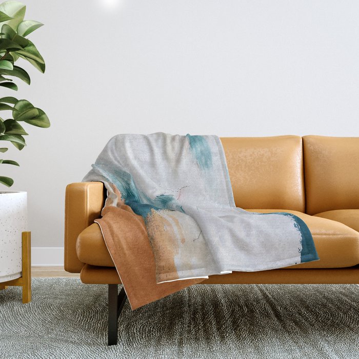 Abstract Oil Painting No.25 Throw Blanket Gallery Image 1