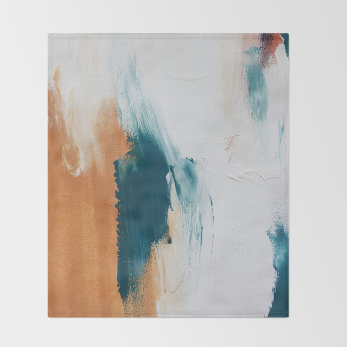 Abstract Oil Painting No.25 Throw Blanket Gallery Image 2