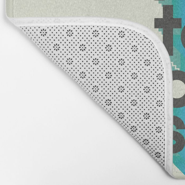 Too Rad To Be Sad - neon rainbow Bath Mat Gallery Image 2