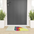 Too Rad To Be Sad - neon rainbow Welcome Mat Gallery Image 3
