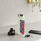 Too Rad To Be Sad - neon rainbow Water Bottle Gallery Image 4