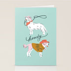 Howdy Western Cowboy Dogs Stationery Card Gallery Image 2