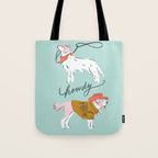 Howdy Western Cowboy Dogs Tote Bag Gallery Image 1