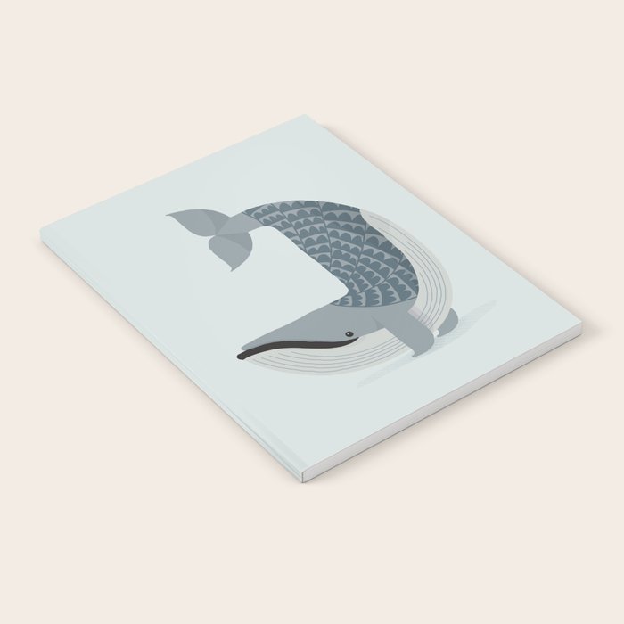 Whimsical Blue Whale Notebook Gallery Image 2