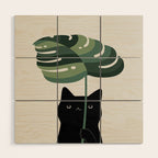Cat and Plant 16 Wood Wall Art Gallery Image 1