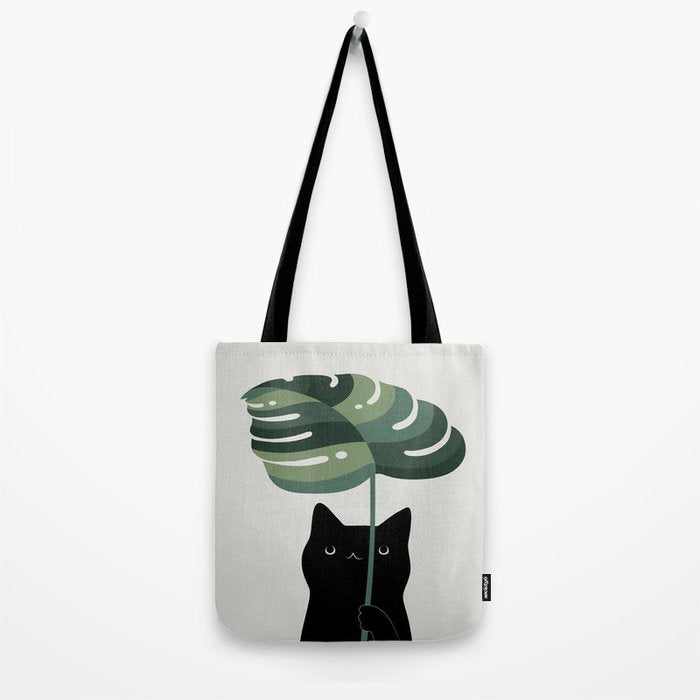 Cat and Plant 16 Tote Bag Gallery Image 2