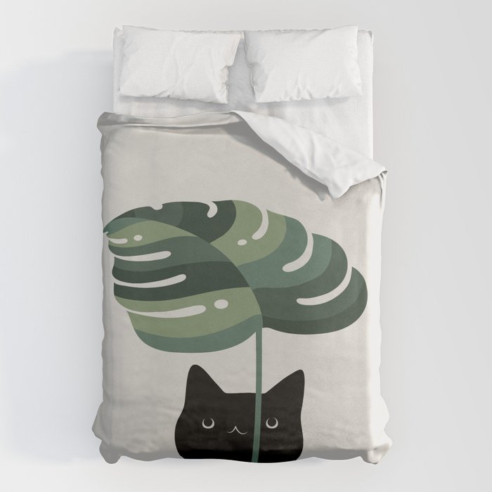 Cat and Plant 16 Duvet Cover Gallery Image 6