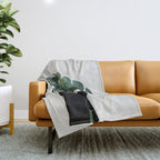 Cat and Plant 16 Throw Blanket Gallery Image 1