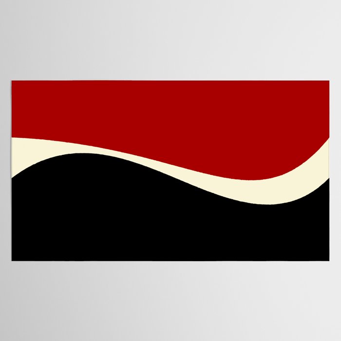 Simple Waves 2 - Red & Cream Tablecloth Gallery Image 2