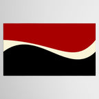 Simple Waves 2 - Red & Cream Tablecloth Gallery Image 2