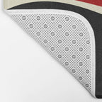Simple Waves 2 - Red & Cream Bath Mat Gallery Image 2