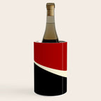 Simple Waves 2 - Red & Cream Wine Chiller Gallery Image 1