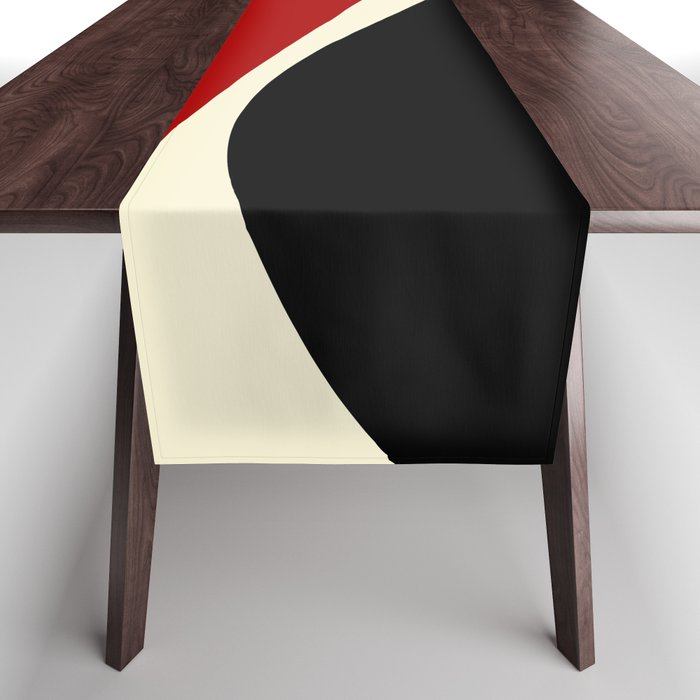 Simple Waves 2 - Red & Cream Table Runner Gallery Image 1
