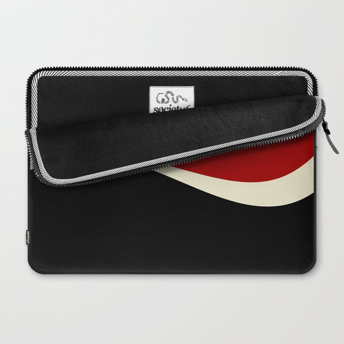 Simple Waves 2 - Red & Cream Laptop Sleeve Gallery Image 2