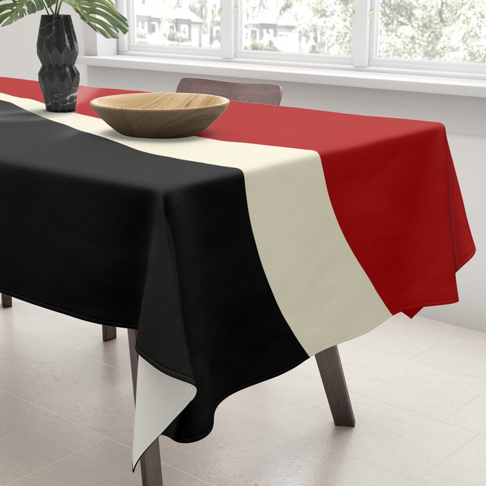 Simple Waves 2 - Red & Cream Tablecloth Gallery Image 3
