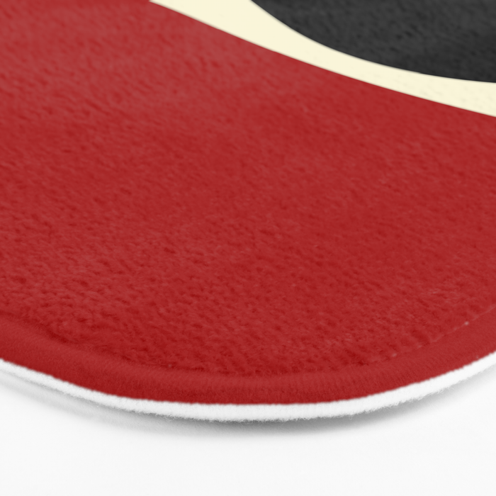 Simple Waves 2 - Red & Cream Bath Mat Gallery Image 3