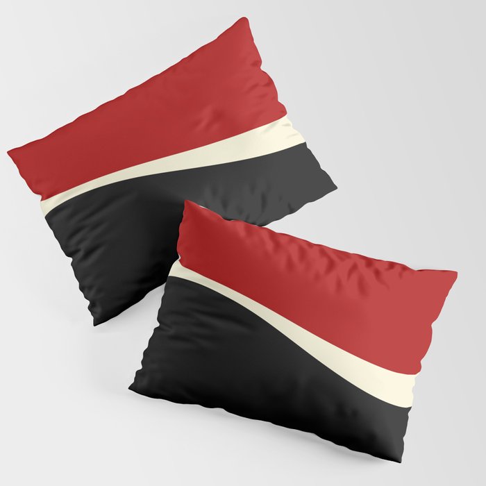 Simple Waves 2 - Red & Cream Pillow Sham Gallery Image 3