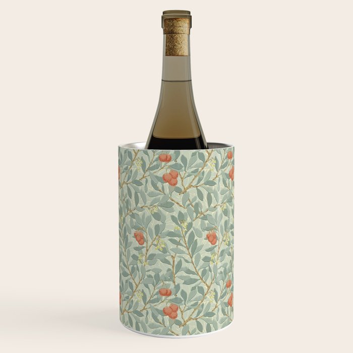 William Morris Arbutus Blue Cream Red Vintage Pattern Wine Chiller Gallery Image 3