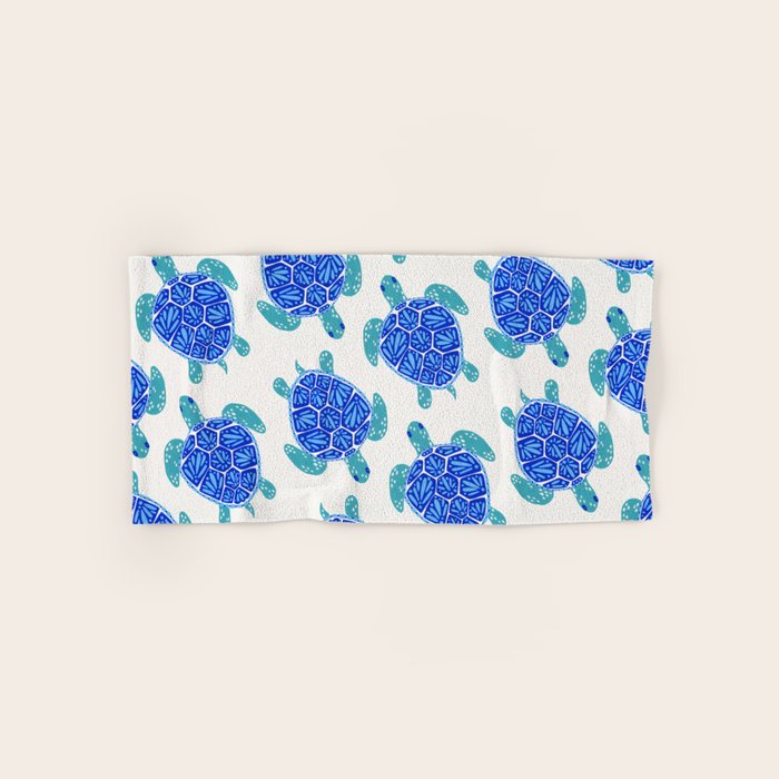 Sea Turtle - Blue Palette Bath Towel Gallery Image 1