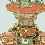 Mechanical Elephant with Festival Barge and Korean Musicians by Komatsuya Hyakki Coffee Mug Gallery Image 2