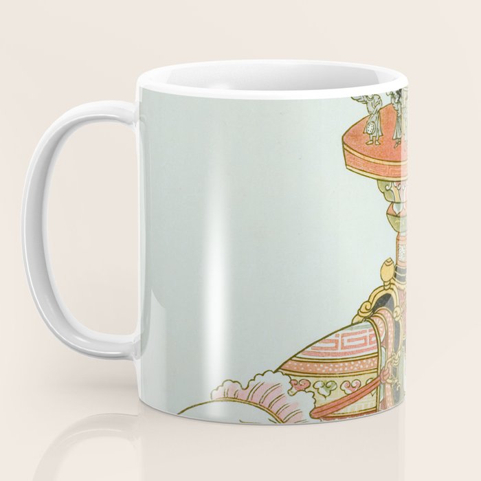 Mechanical Elephant with Festival Barge and Korean Musicians by Komatsuya Hyakki Coffee Mug Gallery Image 3