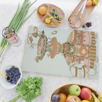 Mechanical Elephant with Festival Barge and Korean Musicians by Komatsuya Hyakki Cutting Board Gallery Image 2