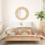 Mechanical Elephant with Festival Barge and Korean Musicians by Komatsuya Hyakki Duvet Cover Gallery Image 3