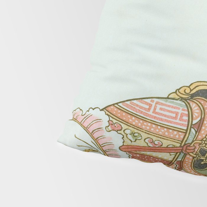 Mechanical Elephant with Festival Barge and Korean Musicians by Komatsuya Hyakki Pillow Sham Gallery Image 4
