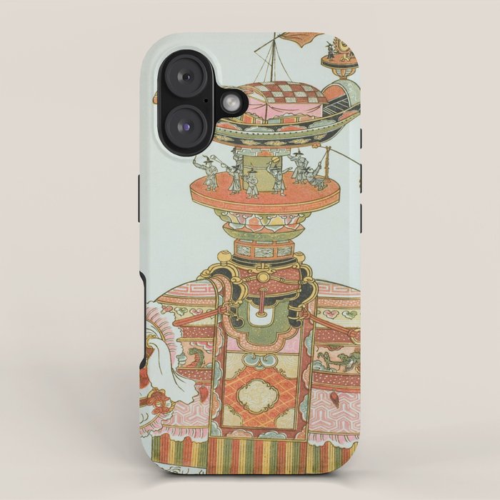 Mechanical Elephant with Festival Barge and Korean Musicians by Komatsuya Hyakki iPhone Case Gallery Image 1