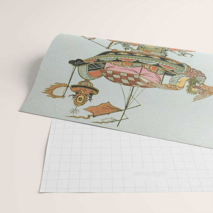 Mechanical Elephant with Festival Barge and Korean Musicians by Komatsuya Hyakki Wrapping Paper Gallery Image 2