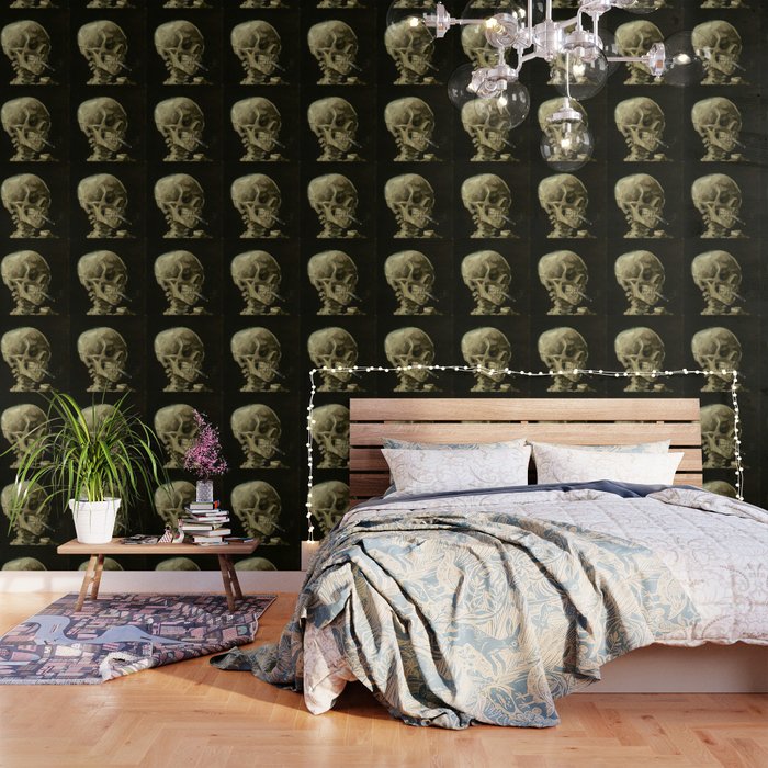 Vincent van Gogh - Skull of a Skeleton with Burning Cigarette Wallpaper Gallery Image 1